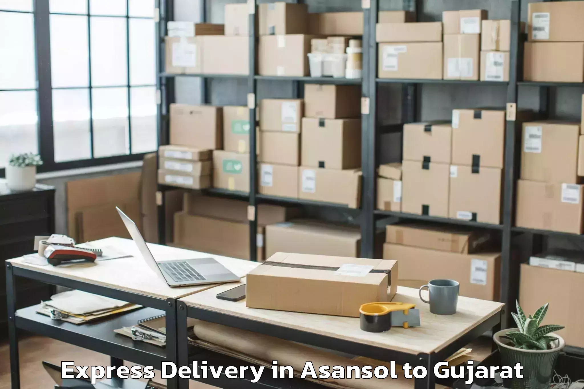 Book Asansol to Vaghodia Express Delivery Online